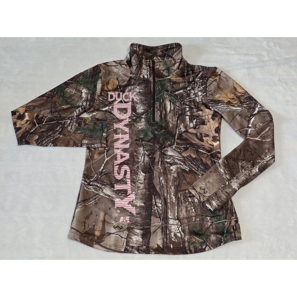 Duck Dynasty XL Realtree Hunting camouflage Quarter Zip Pullover Sweatshirt - Picture 2 of 8